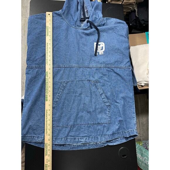 Disney World Spirit Jersey Hooded Denim Pullover Size Large Unisex - Picture 5 of 10